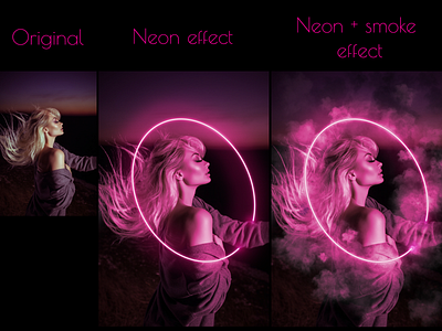 Photo editing with Photoshop design designer editing effect graphic design neon photo photo editing photoshop smoke