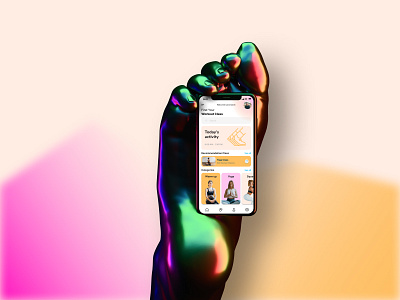 Mockup art, fitness app