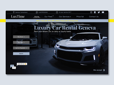 LuxTime, Luxury car rental website