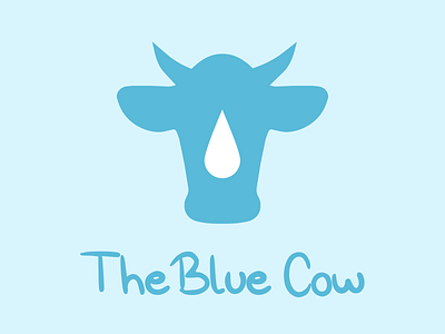Logo the blue cow branding design designer graphic design illustration logo typography vector