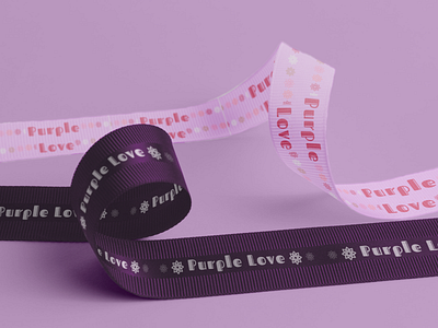Purple Love ribbon for bouquet bouquet branding design designer flower graphic design illustration logo typography vector