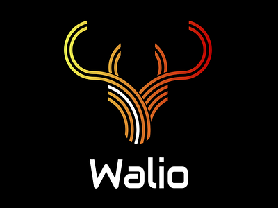 Logo Bull Walio branding bull design designer free graphic design illustration logo typography vector