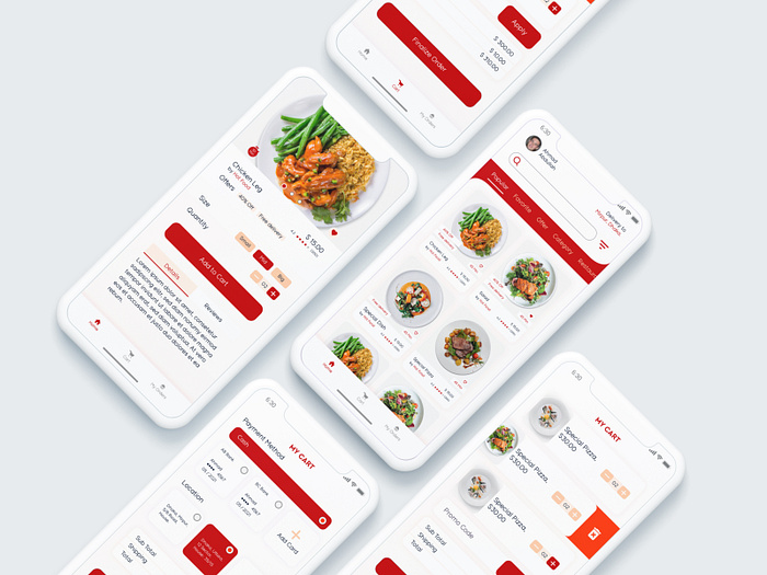 Food delivery app UI/UX design - Food Nest by Muazzam Husain on Dribbble