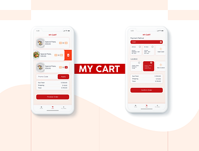 Food Delivery App - Food Nest - My Cart app design design food delivery app food delivery app design food nest ui ux uidesign