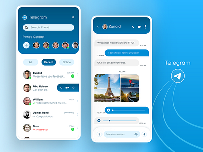Telegram Redesign - Free DOWNLOAD app app design app design ui kit app ui design chat app messaging app telegram ui design ui ui ux uidesign uiux