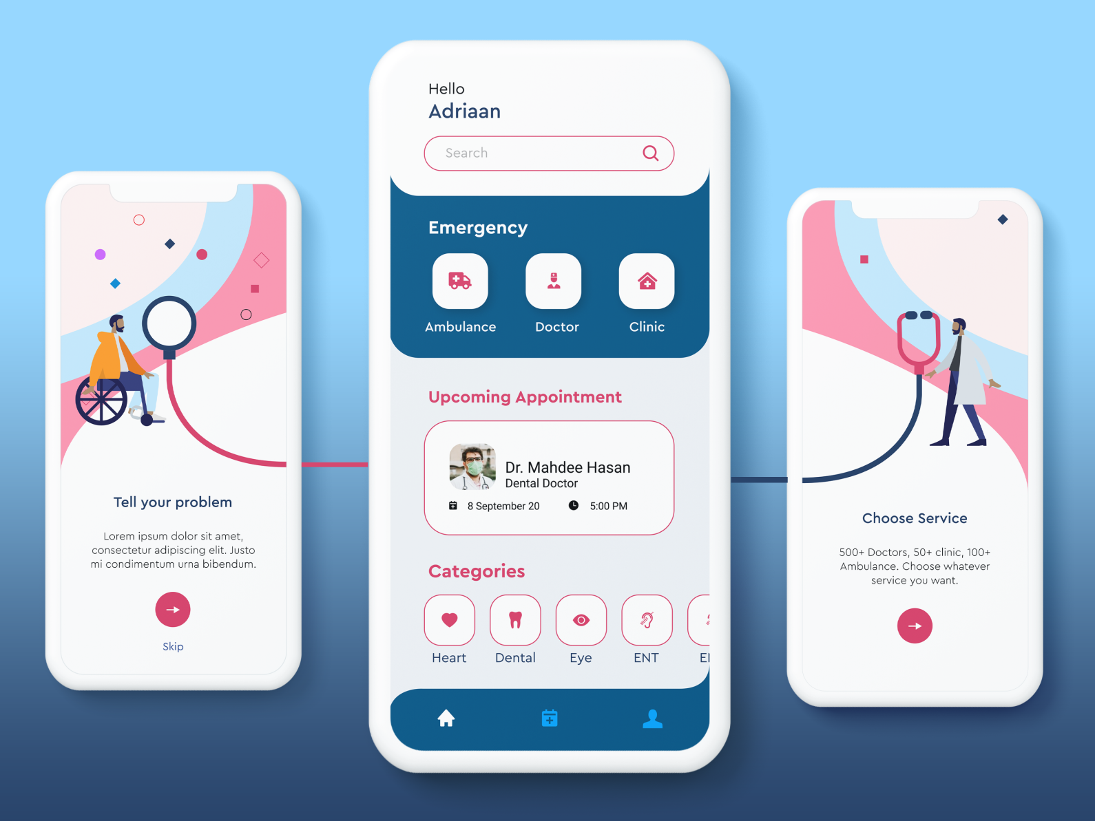 Doctor Appointment App UI Design by Muazzam Husain on Dribbble