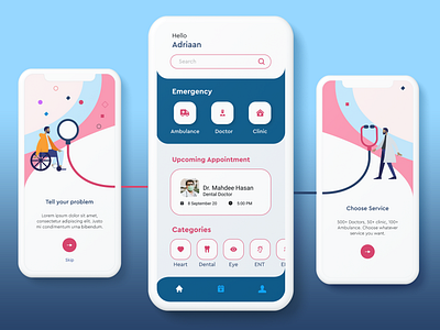 Doctor Appointment App UI Design app app design app design ui kit app ui design design ui ui ux ui design uidesign uiux