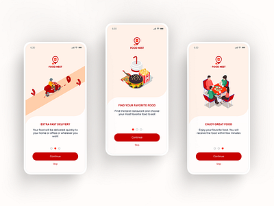 Onboarding - Food delivery app UI Design