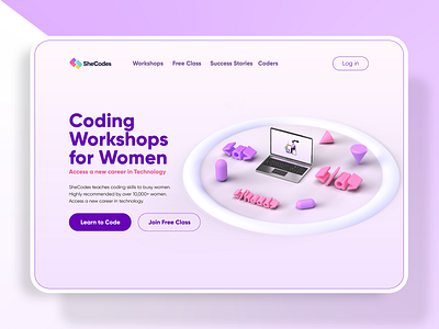 Shecode landing page redesign design landing page design landing page redesign landing page ui ui ui design uidesign uiux