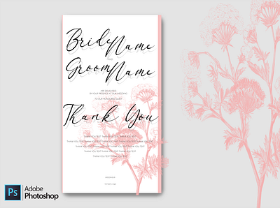 Wedding Table Card for Guest callifornia signature font callifornia signature font inspiration photoshop vintage floral wedding wedding card