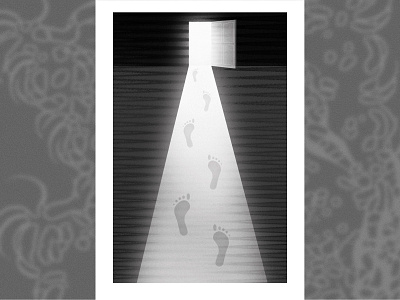 STEPS black and white book design graphic design illustration minimalism procreate