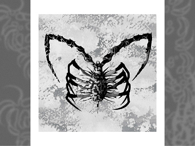 Anxiety insect 3d black and white cinema 4d design graphic design illustration