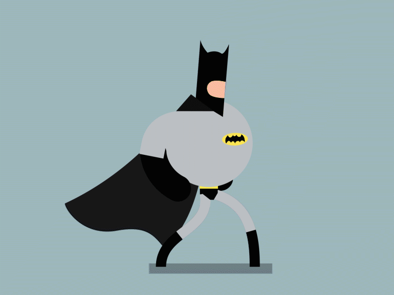 Batman Walk Luke Dwyer bat batman cool funny strut super superhero walk