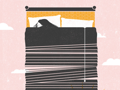 History Eraser bed courtney barnett gig poster illustration screen print sleep window shade
