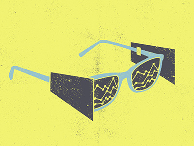 Data Driven blinders data editorial glasses illustration