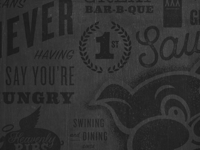 BBQ bbq branding collage illustration