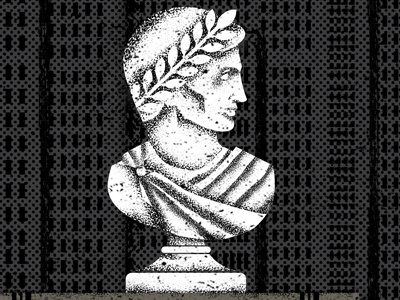 Caligula gigposter illustration minneapolis rome screenprint sculpture