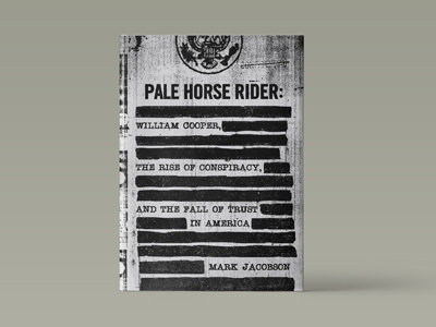 Pale Horse Rider america book book cover conspiracy redacted texture typography xerox