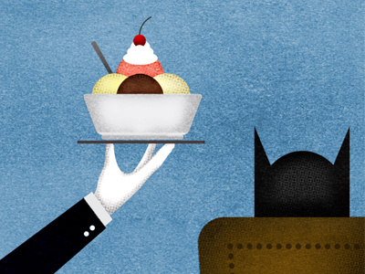 Batman & Ice Cream batman butler editorial hotel ice cream