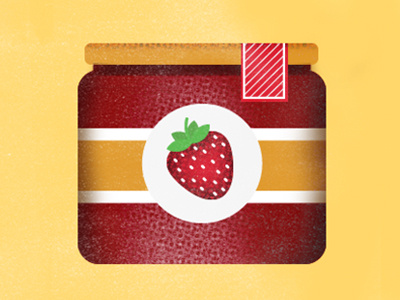 Jam illustration jam jar strawberry