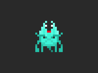 Yummy! alien animation character pixel videogame