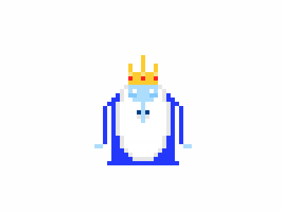Octobit #4 - Ice King adventure time octobit pixel art