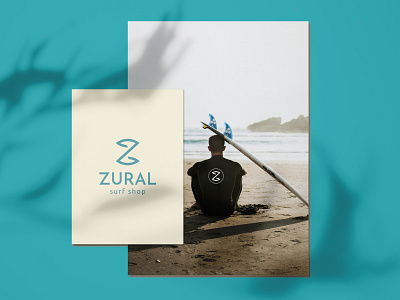Zural Surf Shop brand identity branding graphic design icon logo logo design minimal surf surf shop