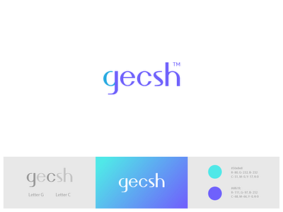 gecsh abstract logo brand identity branding colorfull logo logotype minimal modern logo online online class online course online school