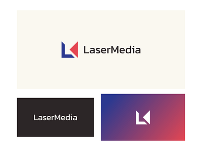 LaserMedia Logo abstract logo brand identity branding graphic design letterlogo lettermark logo design media medialogo