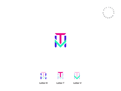 HTV Monogram abstract logo brand identity branding colorful colorful logo graphic design letterlogo lettermark logo design monogram monogram logo