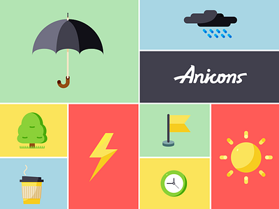 Anicons sneak peek anicons animated icons animation icons library motion graphics sebas and clim