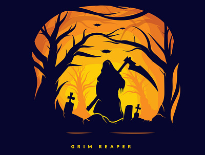 Grim Reaper art grimreaper illustrations logo t shirt design