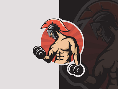 SPARTAN MUSCLE GYM LOGO