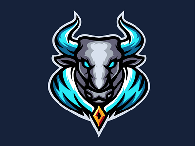 Strong Bull Logo Esports bull animal logo esport