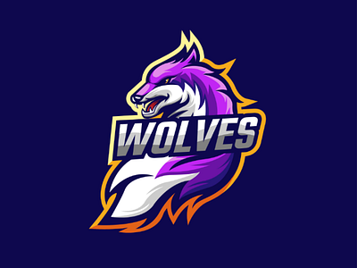 Wolf Esport Logo Template wolf esport logo