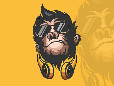 MONKEY PODCAST gaming logo monkey monkey logo podcast