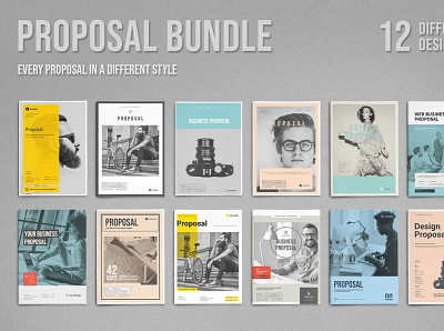 Proposal Bundle business company design indesign layout print print design project proposal template word