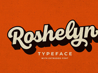 Roshelyn Typeface display font ligature modern script typeface
