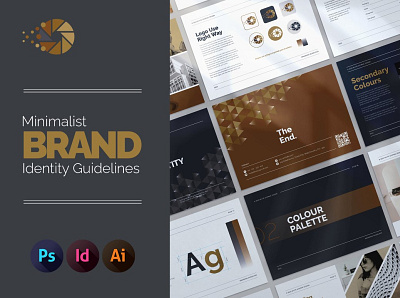 Minimalist Brand Identity Guidelines brand brand guideline brand identity brand manual branding brochure business clean company creative design presentation