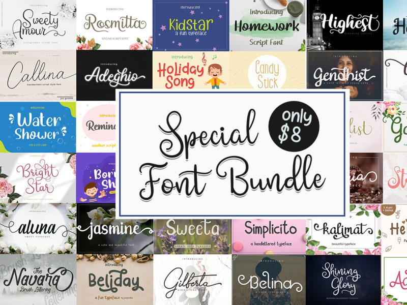 Download Special Font Bundle By Design Stock On Dribbble