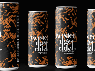 TWISTED TIGER CIDER advertising campaign branding can candesign design drinkbranding illustration logo logodesign packaging