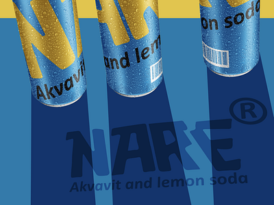 NARE Akvavit and lemon soda cans