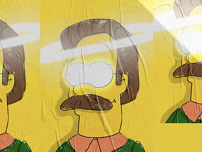 Neighbourino illustration nedflanders procreate thesimpsons