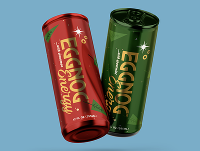 EGGNOG Energy advertising campaign branding candesign design drinkbranding energy drink illustration logo logodesign typography