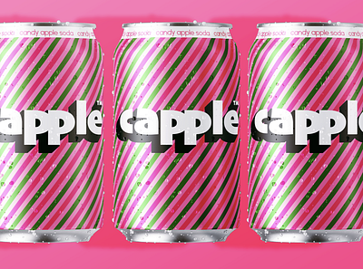 capple candy apple soda branding can candesign capple design drinkbranding energy drink logo logodesign typography