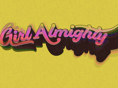 GirlAlmighty branding illustration lettering lettering art lettermark typography
