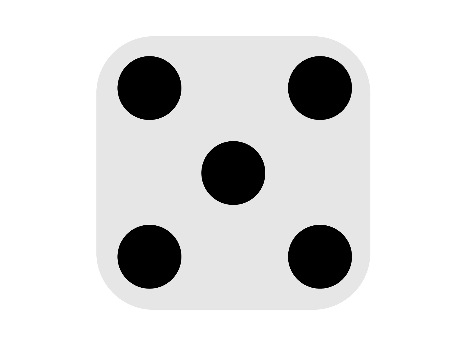 Dice face with 5 dots by Paurav Shah on Dribbble