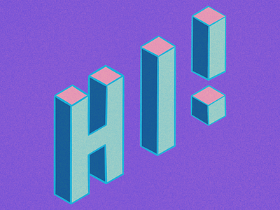 Hello Dribble! 3d graphic design procreate typography