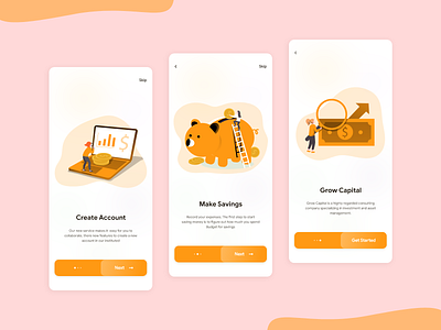 Banking App - On Boarding Screen by Sagor Shopon 🔥 on Dribbble