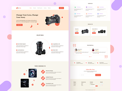 Camera : Single Product Landing page